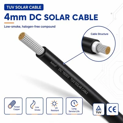 Cable solar DC de 4 mm